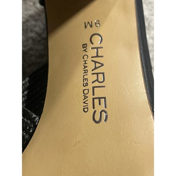 Charles by Charles David Sandals Womens 9M Criss Cross Straps Block Stacked Heel - Picture 12 of 14